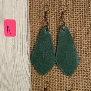 Italian leather earrings